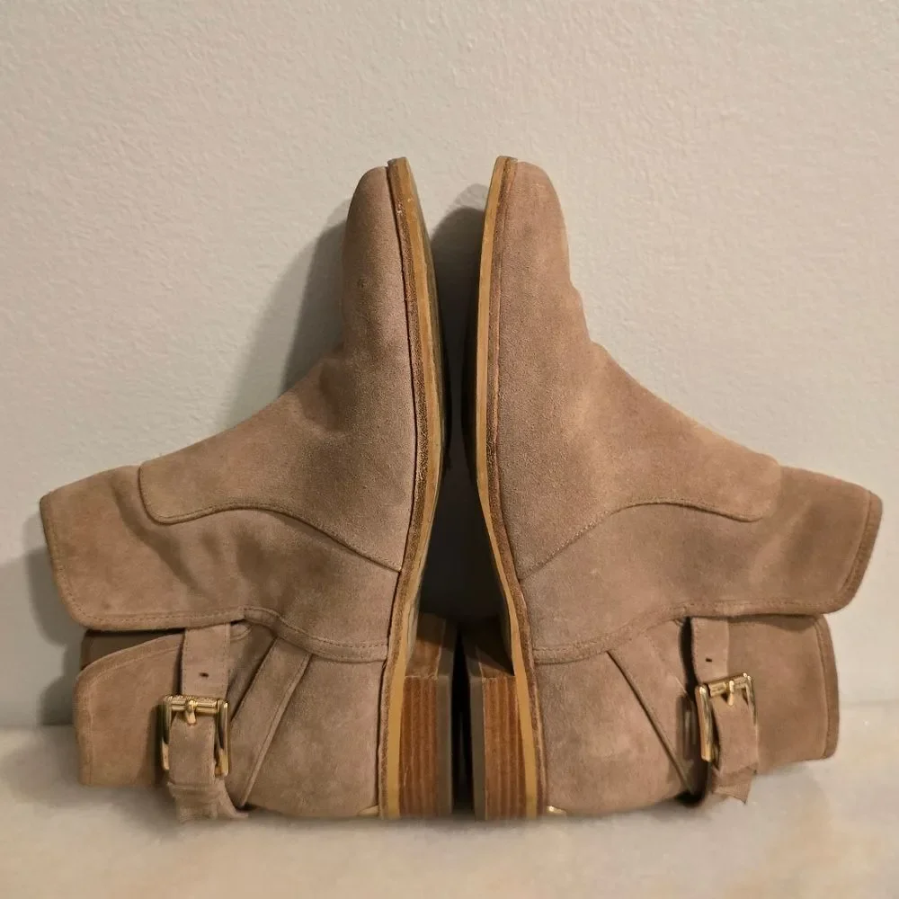 Michael Kors Salem Tan suede Booties Women's Size 7
